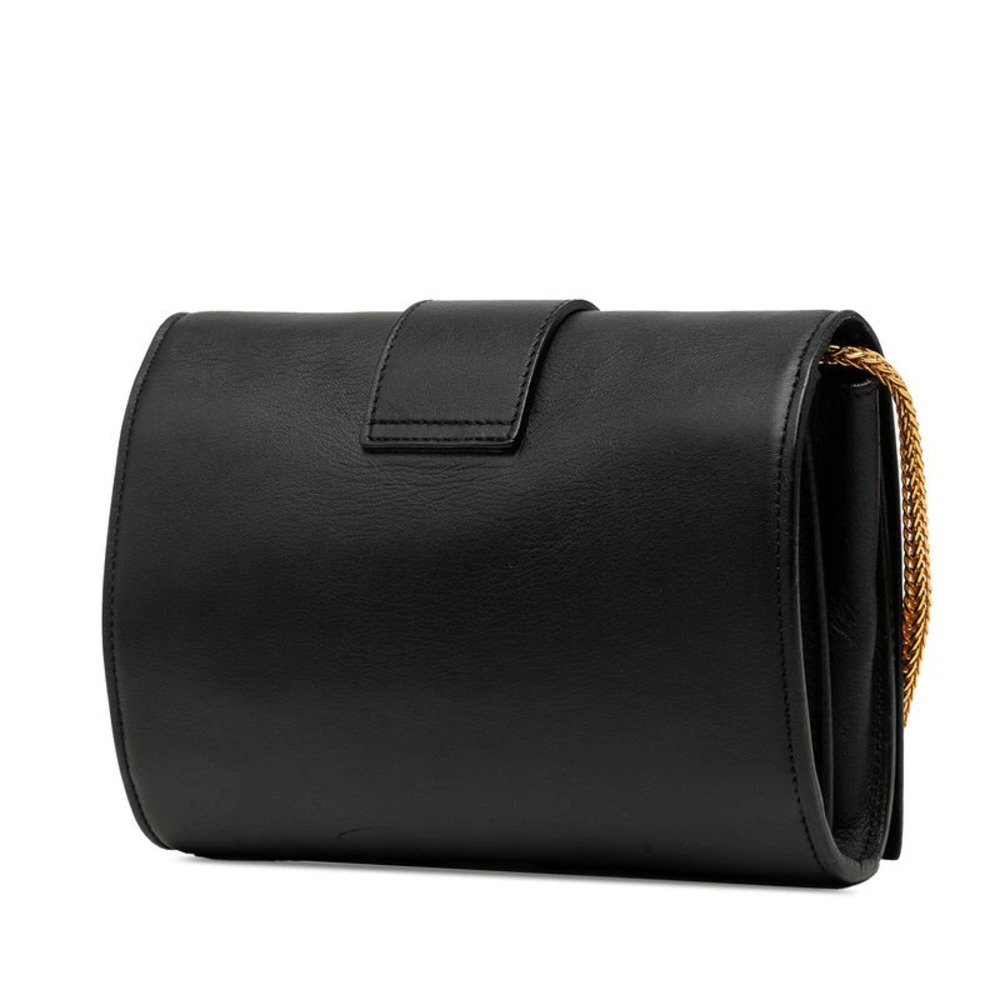 Saint Laurent leather shoulder Y black bag chain Black